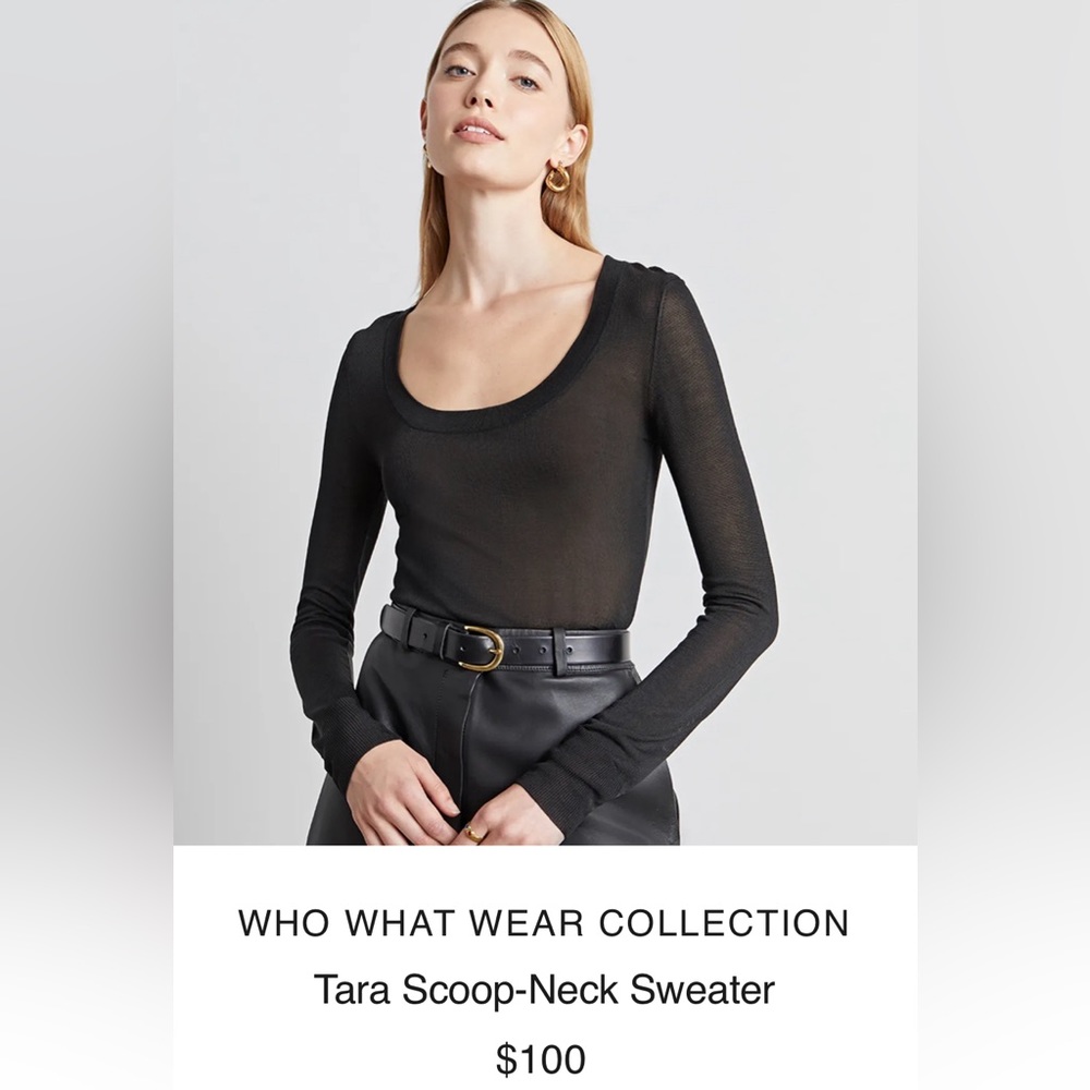 Who What Wear Tara Scoop Neck